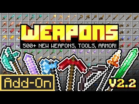 500+ Weapons Add-On | NUEVO ADDON PARA MINECRAFT BEDROCK 1.21+ 2026 MARKETPLACE NEW.