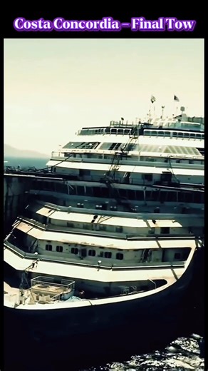 Costa Concordia – Final Tow 🚢 Costa Concordia’s Final Journey Did You Know? 🧐 This clip shows Costa Concordia being towed away after the 2012 tragedy. She was righted in a historic “parbuckling” salvage in 2013, refloated, then towed to Genoa in July 2014 for dismantling — one of the most complex ship recoveries ever done. 📌 Disclaimer: For educational and historical purposes only. 📸 Credit: The Titanic Post ⭐ Support MyLene’s Titanic Legacy: Send Stars • Follow • Like • Share • Subscribe #C