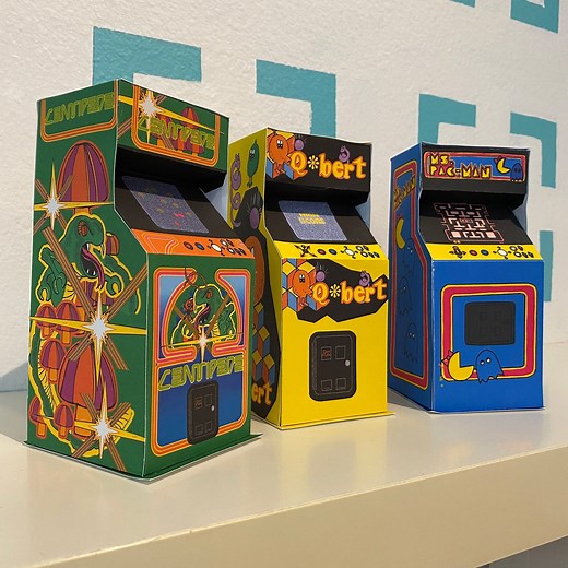 Retro Paper Arcade Game Kit: 80s Party Favors DIY - Etsy