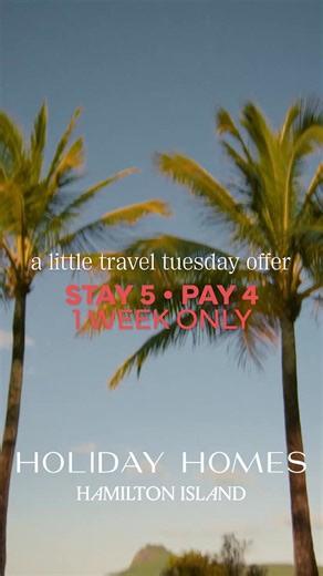A little island can do wonders for February and March. Stay 4 nights in select Hamilton Island Holiday Homes and enjoy your 5th free. A little island bonus for your next escape. | Hamilton Island