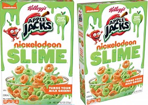 Kellogg’s and Nickelodeon go retro with new Apple Jacks Slime cereal