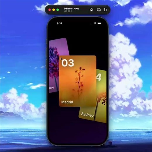 Built a Cards Stair Carousel in SwiftUI ✨