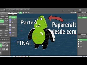 Como diseñar un modelo papercraft desde cero😱😱( Pepakura) Parte 4 FINAL