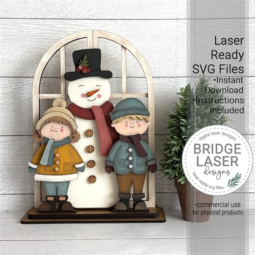 Snowman Laser Cut Files, Snowman Trio Shelf Sitter Laser SVG, Winter Standing Laser Cut File, Holiday Interchangeable Laser Cut Files - Etsy