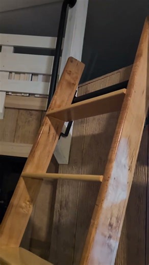 Simple Ladder Hardware Setup #woodworkingprojects #tinyhouse #cabin #loft #crafty #simplelife
