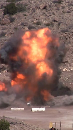 Wait for it... BOOM! 💥 Training with real explosives at New Mexico Tech’s EMRTC First Responder Training – the frontline of first responder readiness. Free DHS/FEMA-certified training Explosives. Drones. Preparedness. National & global impact. Sign up today! | New Mexico Tech Energetic Materials Research and Testing Center