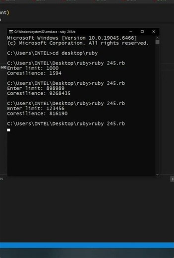 ruby | Euler project 'coresilience' | CodeLearning
