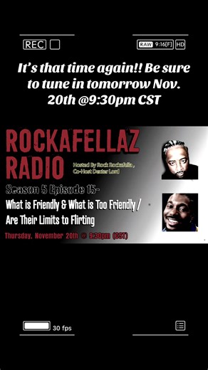 Rockafellaz Radio S5 E15 kicks off tomorrow. Be sure to tune in #rockrockafella #rockafellazradio #chicago
