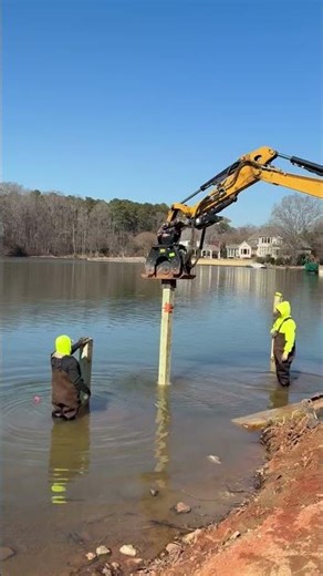 Seawall installation