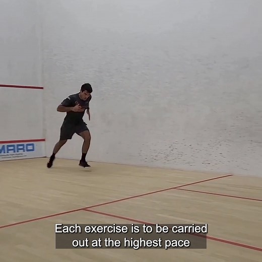 10K views · 131 reactions | Use this 3-exercise High-Intensity Sprint Mini-Circuit as an ideal on-court session finisher 掠 a) 2 Court Sprints b) 4 Lateral Court Widths c) 3 Point Shuttle Repeat the 3 exercise loop 3 times through, for 9 total working sets. Take 10secs rest between each set. | SquashSkills | Facebook