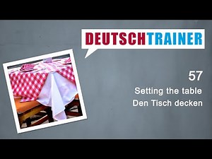 German for beginners (A1/A2) | Deutschtrainer: Setting the table