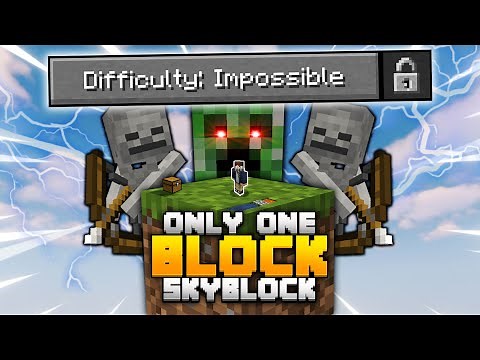 Minecraft ONE BLOCK Skyblock but it's IMPOSSIBLE MODE