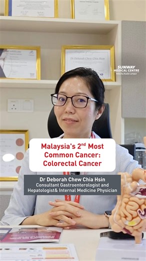 Colorectal cancer is Malaysia’s 2nd most common cancer, and many cases are only detected at a late stage because early symptoms can be subtle or easily overlooked. In this reel, Dr Deborah Chew Chia Hsin, Consultant Gastroenterologist and Hepatologist & Internal Medicine Physician, explains the key signs to watch for, who is at higher risk, and why screening as early as age 45 can make all the difference. If you’ve been postponing your colonoscopy or are unsure whether you need one, let this be 