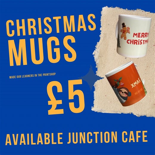 2.1K views · 24 reactions | ☕ Christmas Mugs Are Here! ☕ Come and grab your festive mug at The Junction Café – perfect for warming up with a hot drink this season! A big thank you to Jack and Owen for providing sign language. Come along, support our learners, and take home a bit of Christmas cheer! ✨ | Newfriars College | Facebook
