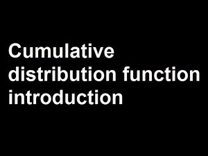 Cumulative distribution function introduction