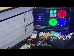 Allen-Bradley Micro850 PLC trainer with HMI & VFD