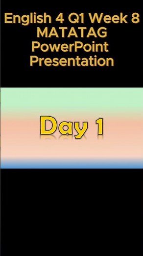 English 4 Q1 Week 8 MATATAG PowerPoint Presentation #matatagcurriculum #matatag #grade4