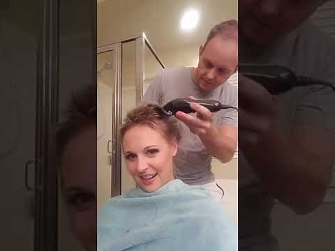 MY HUSBAND SHAVE MY HAIR - MY WIFE HEADSHAVE - WOMEN BALD