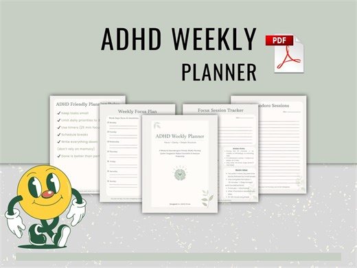 ADHD Adults Weekly Planner Printable | Executive Function Planner for Seniors | Focus & Routine Organizer PDF - Etsy Canada