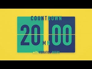 20 Minutes Flip Clock Timer / With Vibration Beeps ⚡️