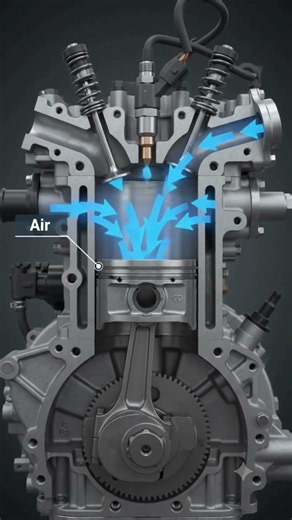 Car engine working simple ga explained 🚗⚙️