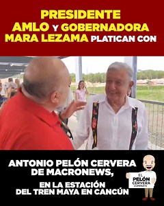 9.4K reactions · 154 shares | ¡Momentos que inspiran! ✨ Tuve la oportunidad de conversar con el presidente AMLO  y la gobernadora Mara Lezama en la estación del Tren Maya  . ¡Vamos juntos hacia el progreso! #TrenMaya #MéxicoUnido #QuintanaRoo" | Antonio Pelón Cervera | Facebook