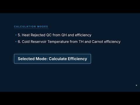 Heat Engine Efficiency Calculator — How to Use It | Engineering Tool