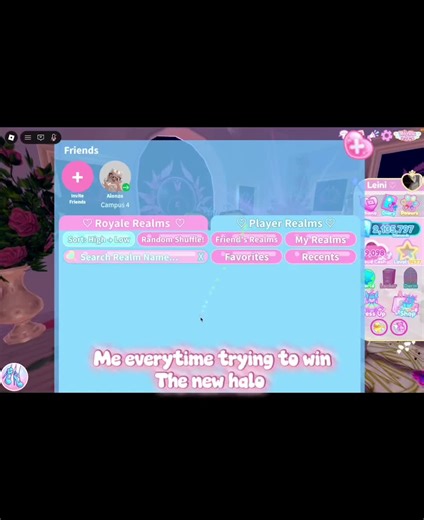 Trying to Win the New Halo in Royale High