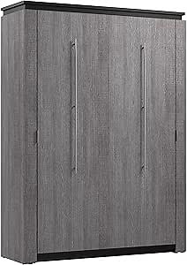 Amazon.com: Bestar Orion 61W Full Murphy Bed in Bark Grey and Graphite, Sleeping Arrangement for Multipurpose Room : Home & Kitchen