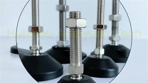 Heavy Duty Adjustable Machines Feet M16 Leveling Foot M12 Leveler Yellow/black Pvc Base Anti Shock Adjustable M20 Screw Feet