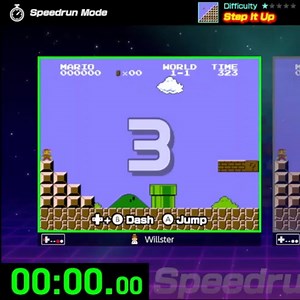 Willster landed Mario in the top spot by going backwards on Nintendo World Championships NES Edition. To be more precise, Willster used the “fast accel” technique by jumping backwards to start his run on the Step It Up challenge before snatching the flag in 4.9 seconds for a new TG record. #nintendoswitchgames #supermariobros | Twin Galaxies