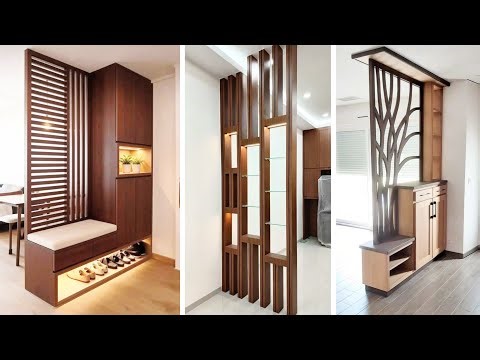 Trending Wooden partition walls for living room | Latest Room divider ideas for interior design
