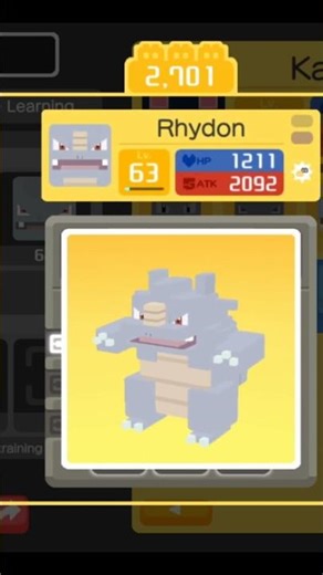 rhyhorn into to the rhydon #games #pokemon Quest