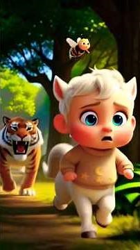 When Ponyboy Was in Danger… The Bees Attacked! 🐯➡️🐝💪/Ponyboy’s Epic Jungle Escape! 🐴🌲🐯 #shorts