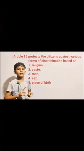Summary of Article 15 of Indian Constitution.#education #indianconstitution#article15 #rights