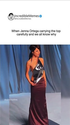 Jenna Ortega carrying the top carefully and we all know why #jennaortega