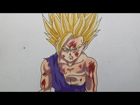 Teen Gohan ssj 2 Speed Drawing