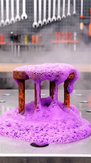 Watch This INSANE Neon Purple Foam DESTROY Rust in 10 Seconds! 😮✨