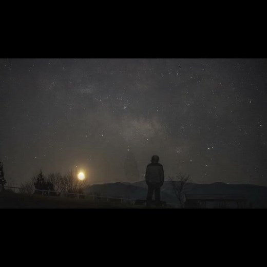 2026年2月14日 月と天の川銀河。動画と写真 #リアルタイム星空動画 #milkyway #天の川 #星空