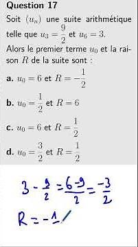 Arithmetic Sequence | 11th Grade Math Specialty Bac Review Q.17