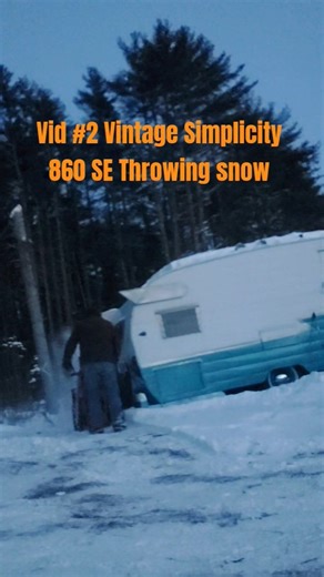 Per Subscribers Request. My vintage SIMPLICITY snowblower throwing snow! #shorts