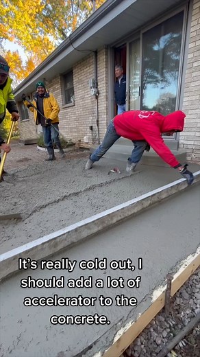 Whoops, Not Victory Style. #victorystyle #concrete #cold #winter #work #reels | Victory Outdoor Services