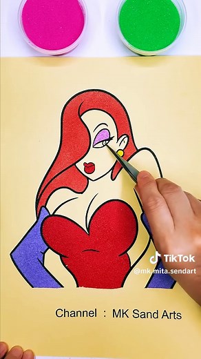 Jessica Rabbit💝_asmr _satisfying _disney _jessica _sandasmr _relaxing _princess _trending #art #reels #asmr #viral #foryou