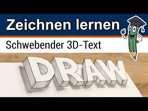 Floating 3D text ✍ Tutorial - Learning to draw illusion for three-dimensional text
