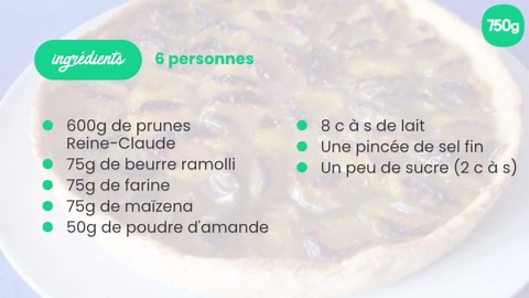 Tarte aux prunes reine claude