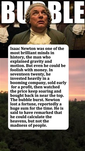 Isaac Newton Lost A Fortune In A Stock Market Crash