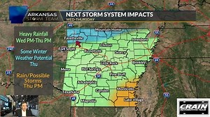 1.7K views | Monday Evening Weather Update: A very wet end to the year likely for much of Arkansas. Chief Meteorologist Jeff Baskin has a quick update. | FOX16 News | Facebook