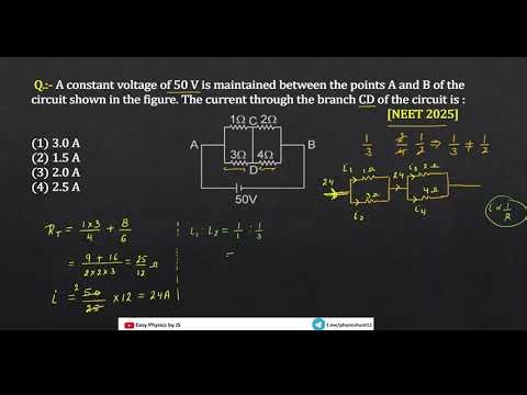 Current Electricity - NEET - PYQ - 2025