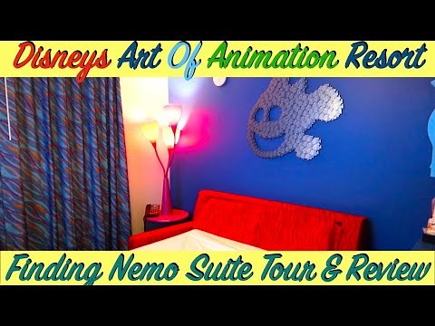 Finding Nemo Family Suite Room Tour & Review - Disneys Art Of Animation Resort