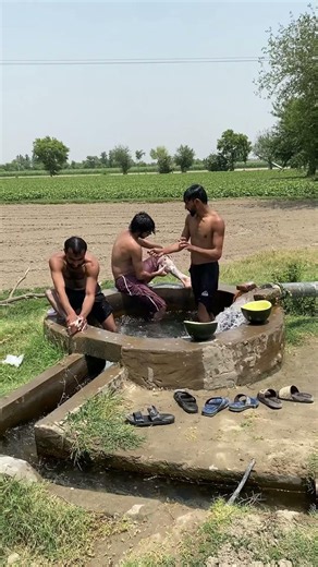 Taking shower in village tube well 🥵🍌+923470726420
